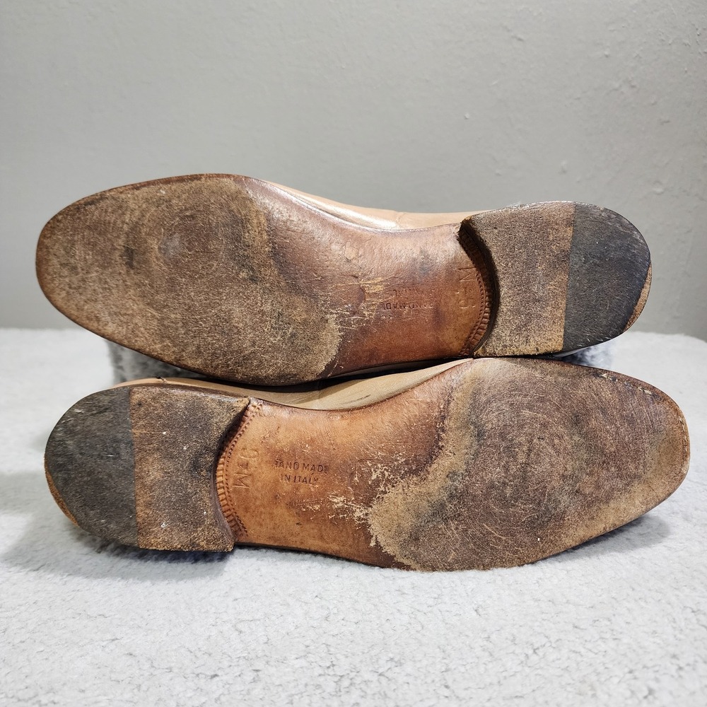 Bruno Magli Shoes Mens 9 M Brown Leather Snake Skin Loafer Made in‎ Italy - Picture 8 of 8